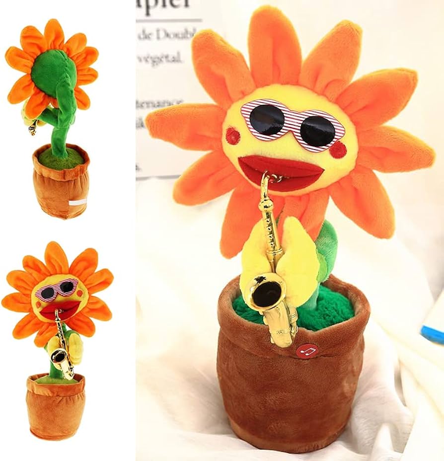 Amazon.co.jp: karonpeln 動くぬいぐるみ ひまわりぬいぐるみ 電気